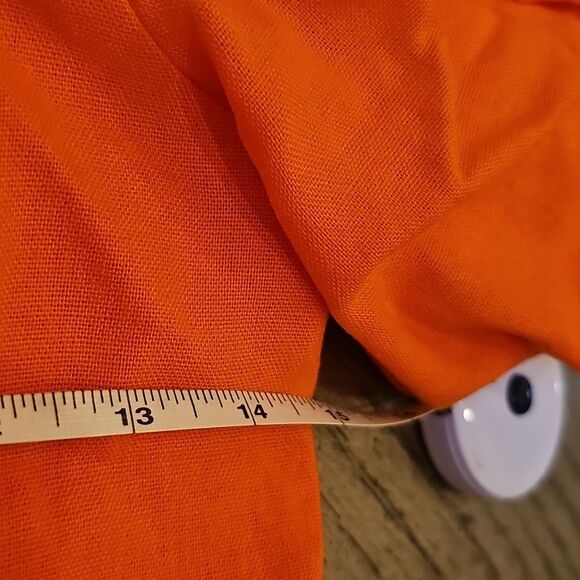 Bar III Vibrant Orange Off Shoulder Dress with Puff Sleeves Size XS NWT - Picture 7 of 11